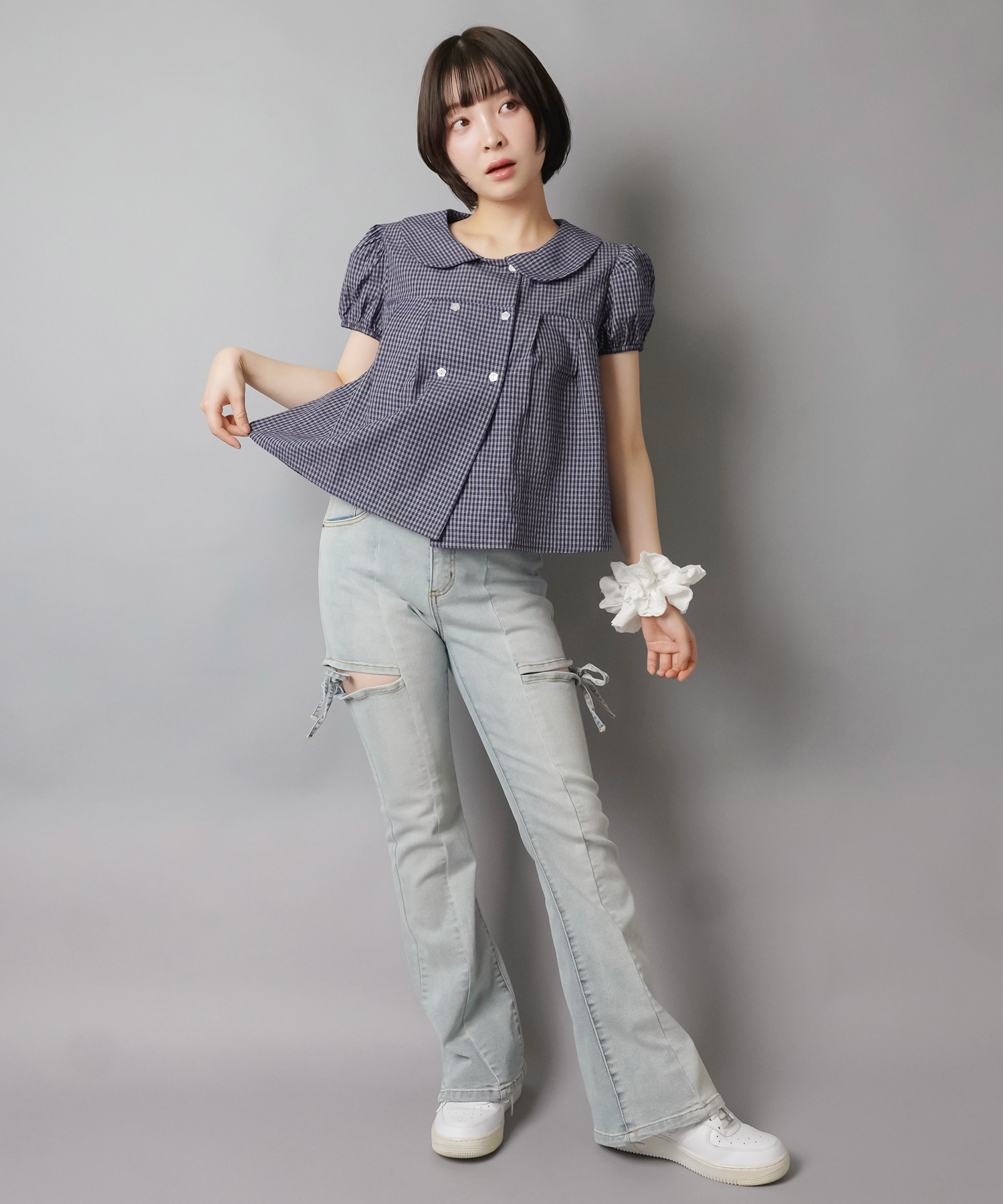 専用ページ フレアデニム スカルT セット ロック×ギャルなスカルTとフレアデニムで魅せる♡今着たい平成ギャル